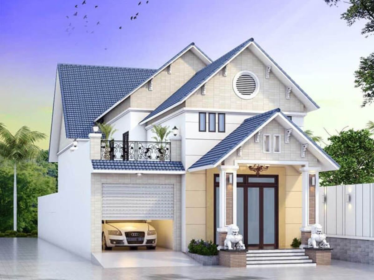 Nh&agrave; g&aacute;c lửng m&aacute;i Th&aacute;i c&oacute; độ lớn ở phần m&aacute;i