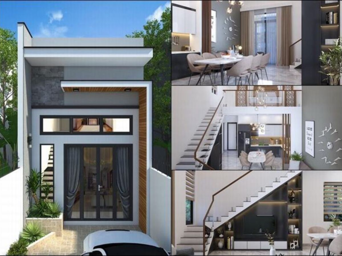 Nh&agrave; m&aacute;i t&ocirc;n kết hợp g&aacute;c lửng gi&uacute;p tối ưu kh&ocirc;ng gian