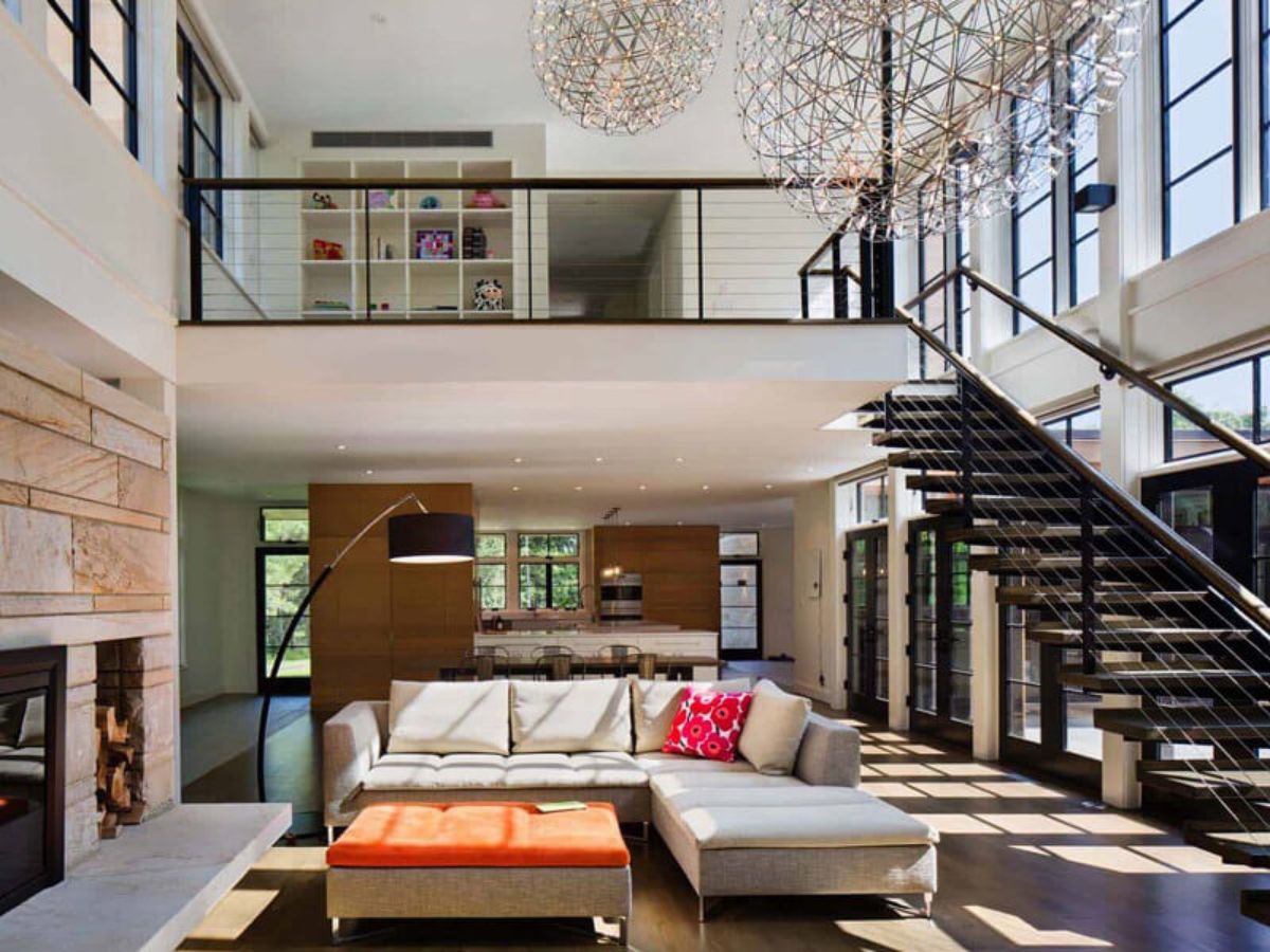 Mẫu nh&agrave; g&aacute;c lửng hiện đại