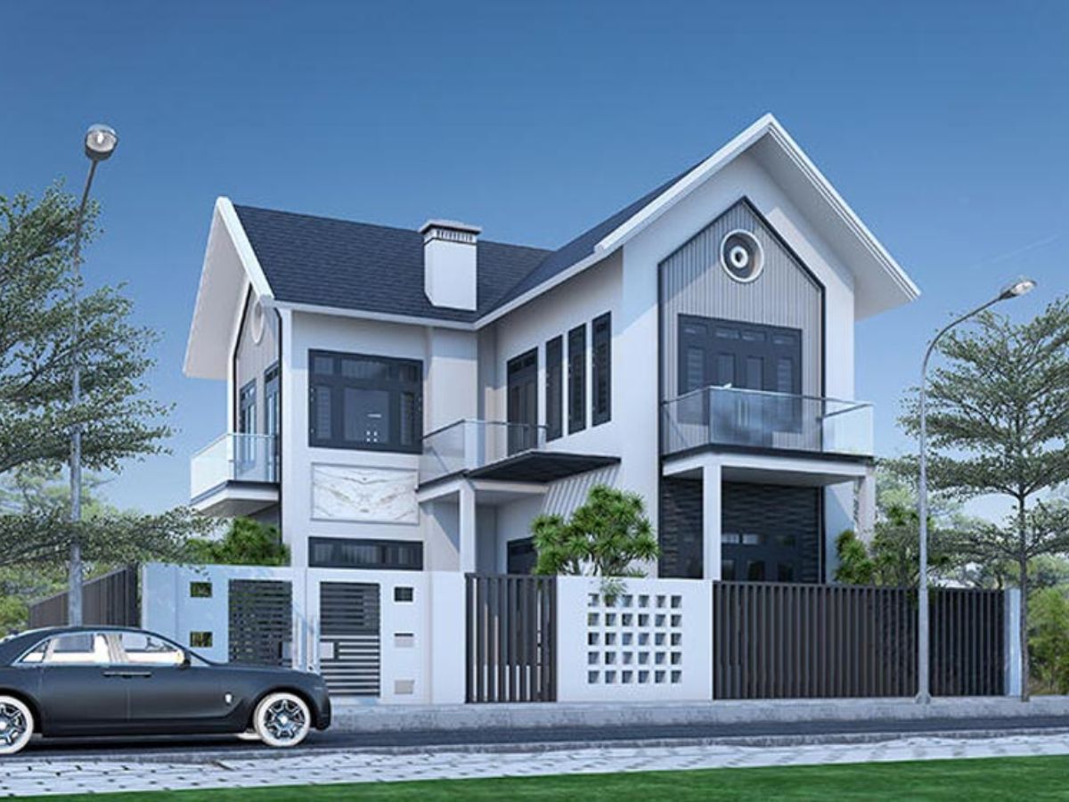 Nh&agrave; chữ L hiện đại với gam m&agrave;u trung t&iacute;nh h&agrave;i h&ograve;a, thanh lịch