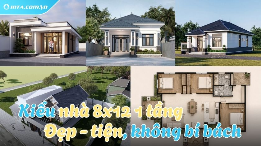 Khám phá mẫu nhà 8x12 1 tầng rộng rãi, đủ tiện nghi