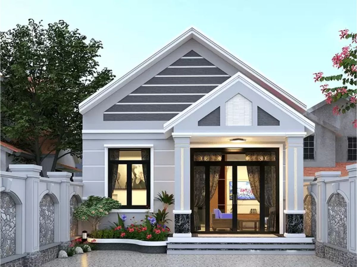 Nh&agrave; cấp 4 hiện đại 3 ph&ograve;ng ngủ c&oacute; đường n&eacute;t khỏe khoắn, gọn g&agrave;ng