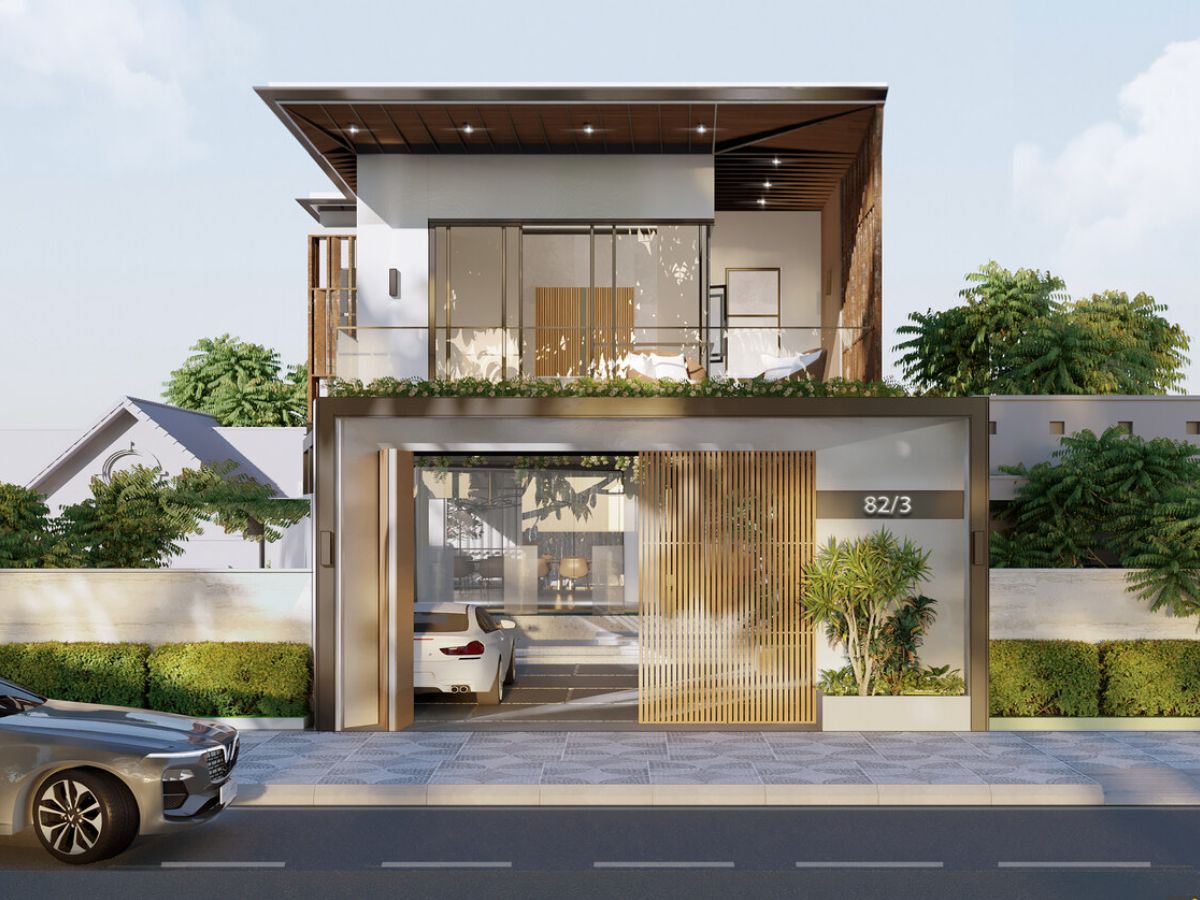 Mẫu nh&agrave; vu&ocirc;ng đẹp phong c&aacute;ch hiện đại 2