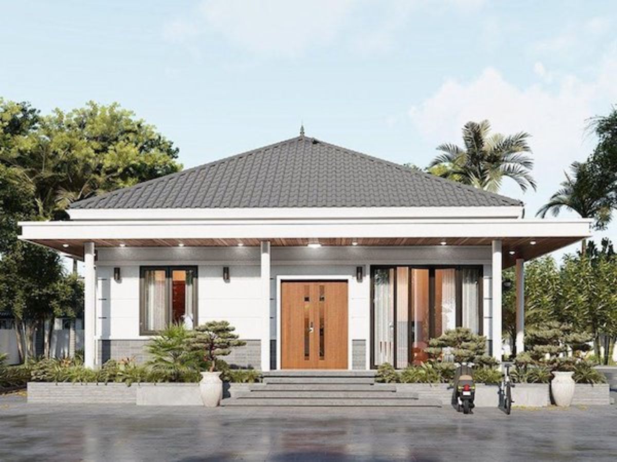 Mẫu nh&agrave; vu&ocirc;ng 1 tầng