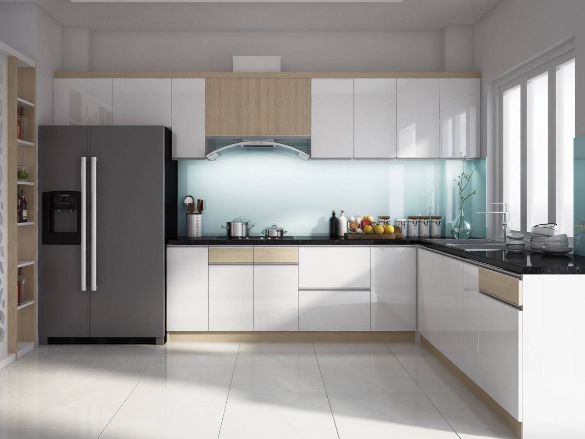 Tủ bếp đặt cạnh cửa sổ gi&uacute;p gian bếp dễ d&agrave;ng tiếp x&uacute;c với &aacute;nh s&aacute;ng tự nhi&ecirc;n