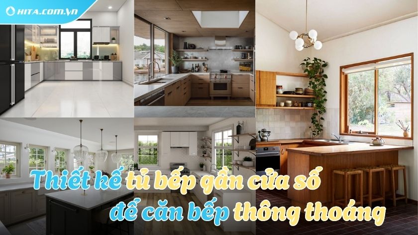 Tại sao nên thiết kế tủ bếp gần cửa sổ? Gợi ý mẫu chuẩn đẹp