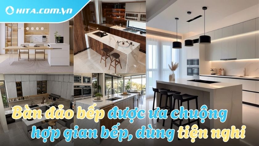 Những mẫu bàn đảo bếp nấu ăn đẹp bạn không nên bỏ qua
