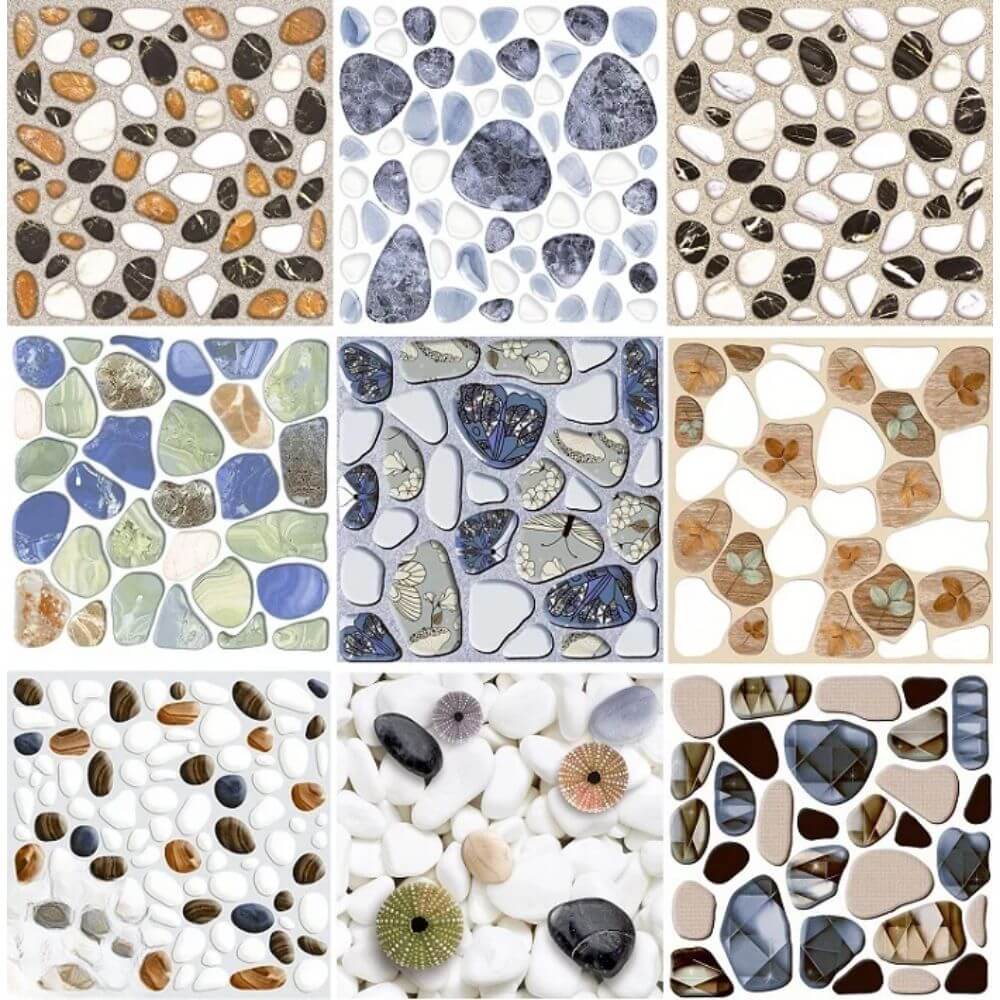 Gạch giả sỏi l&aacute;t nền ph&ograve;ng tắm