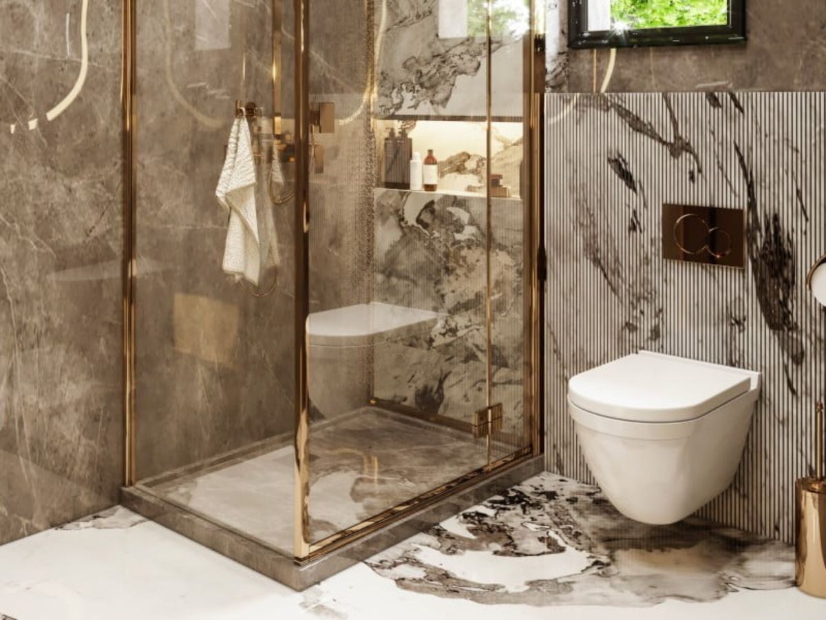 Gạch v&acirc;n đ&aacute; tự nhi&ecirc;n mang đến vẻ đẹp ho&agrave;n hảo v&agrave; đẳng cấp cho ph&ograve;ng tắm