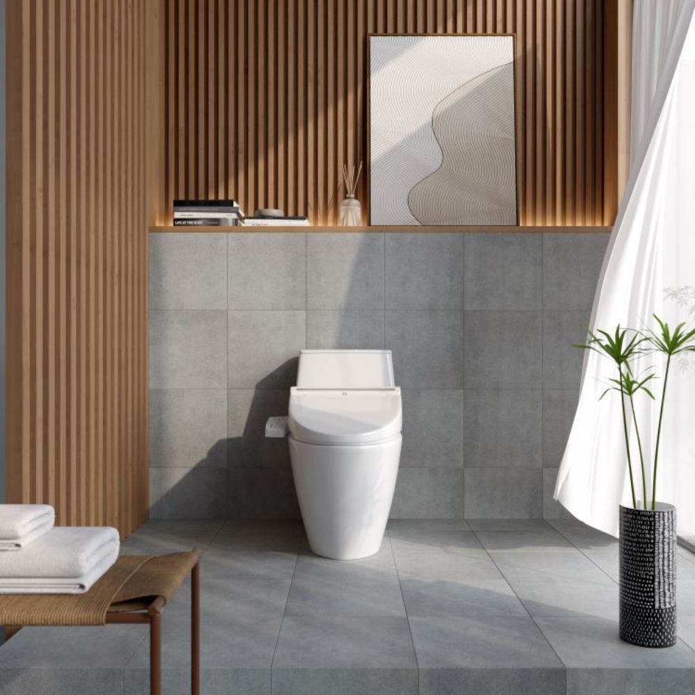 N&ecirc;n l&aacute;t gạch nh&agrave; vệ sinh c&oacute; đường ron nhỏ để hạn chế b&aacute;m bẩn tối đa