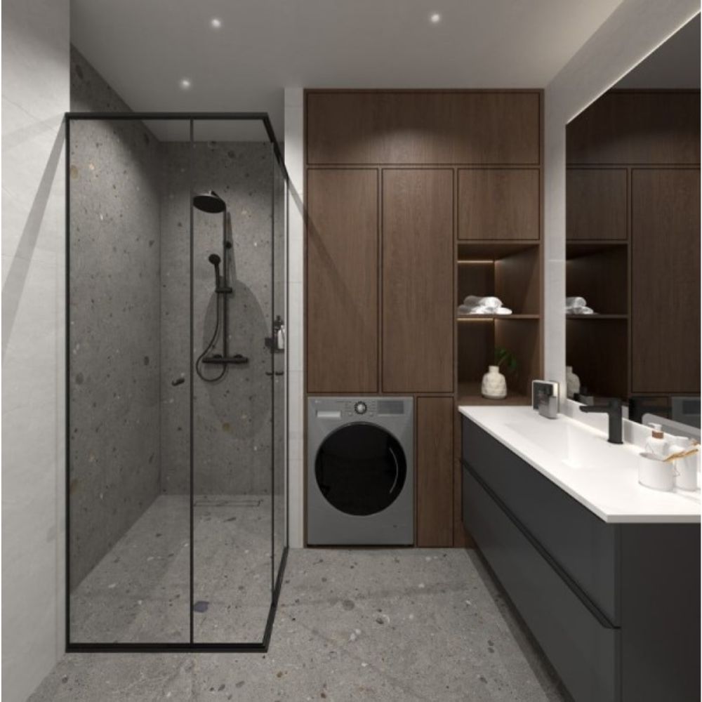 Gạch terrazzo l&aacute;t nh&agrave; tắm