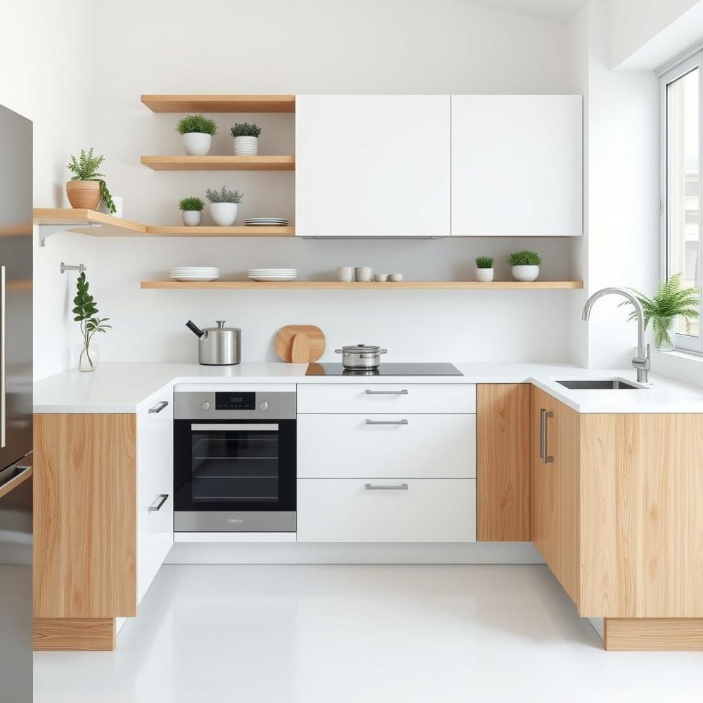 Kệ nh&agrave; bếp vừa c&oacute; chức năng lưu trữ, vừa tạo điểm nhấn tinh tế cho căn bếp