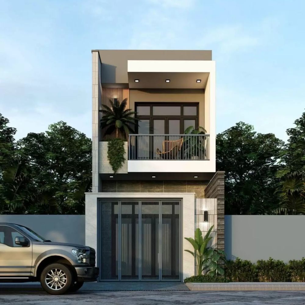 Mẫu nh&agrave; 1 trệt 1 lầu đẹp 5x20