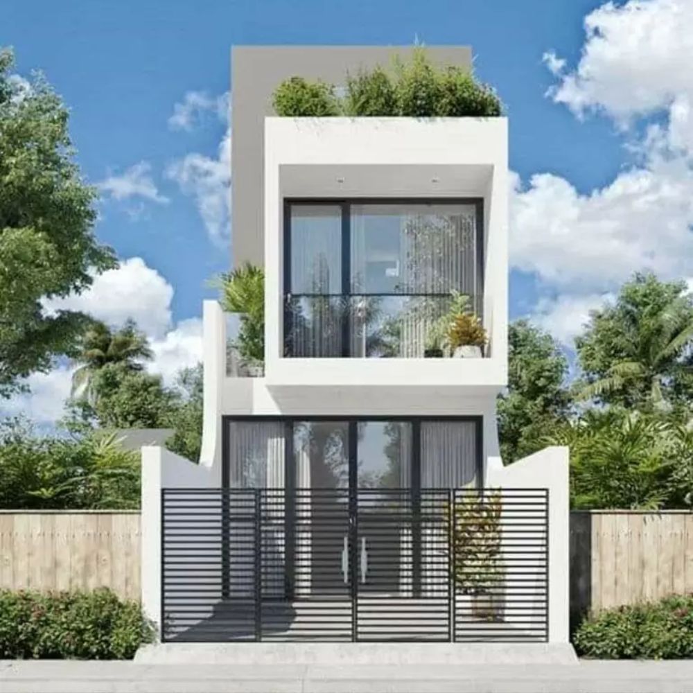 Nh&agrave; 1 trệt 1 lầu phong c&aacute;ch hiện đại