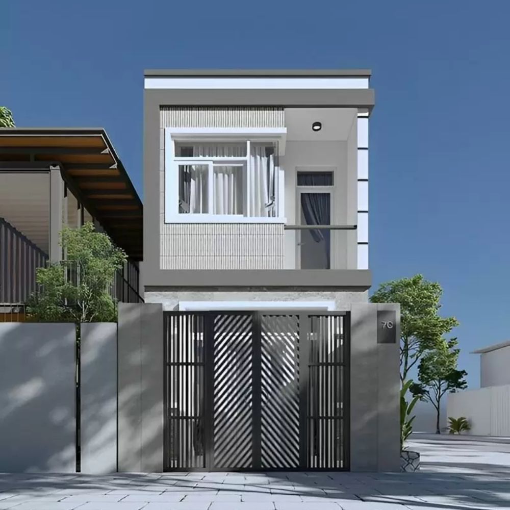 Mẫu nh&agrave; 1 trệt 1 lầu đơn giản