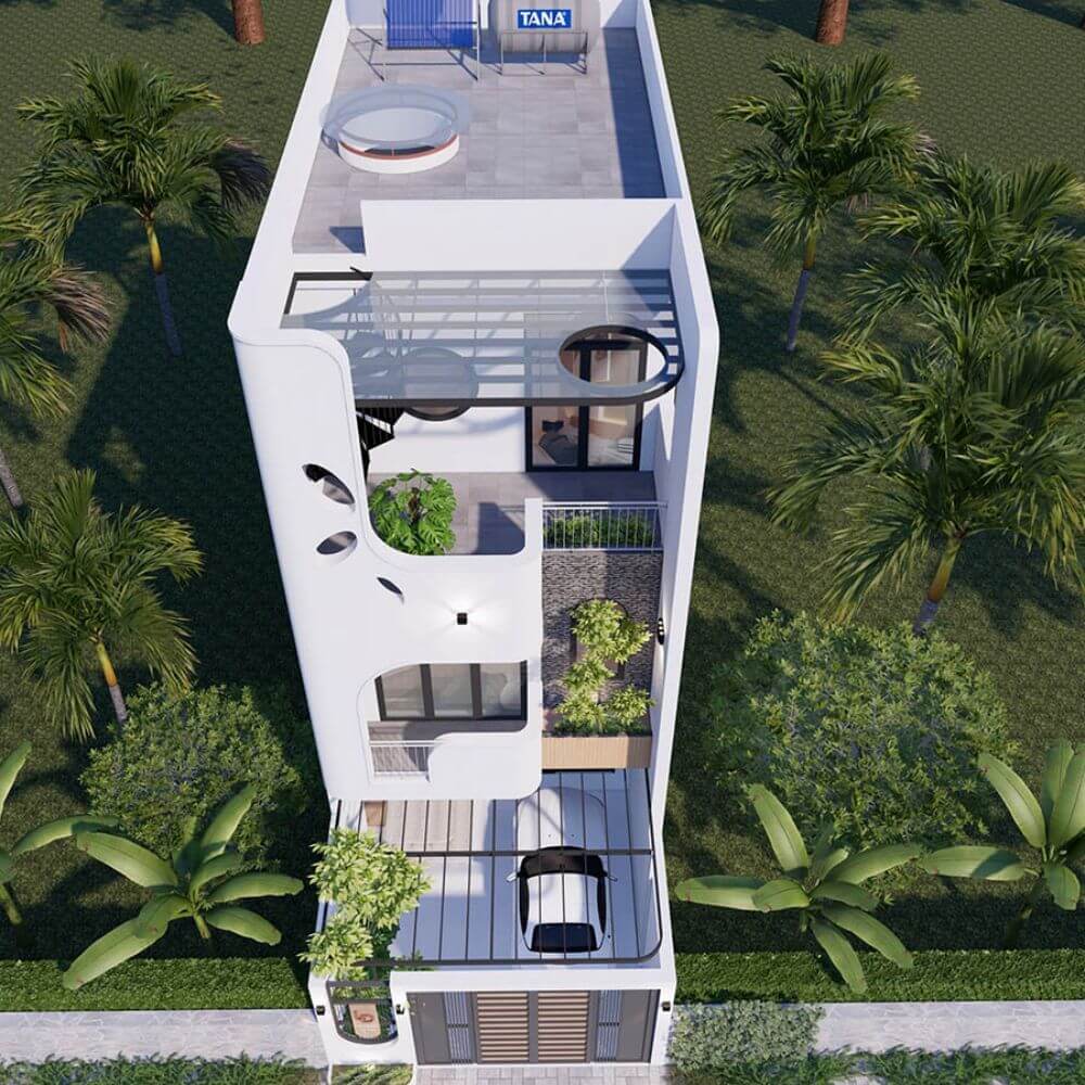 Mẫu nh&agrave; 1 trệt 1 lầu 1 s&acirc;n thượng 2