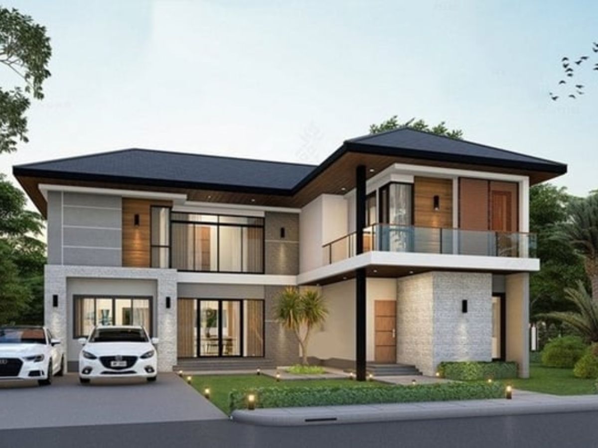 Nh&agrave; 2 tầng gi&uacute;p dễ d&agrave;ng bố tr&iacute; kh&ocirc;ng gian cho từng khu vực