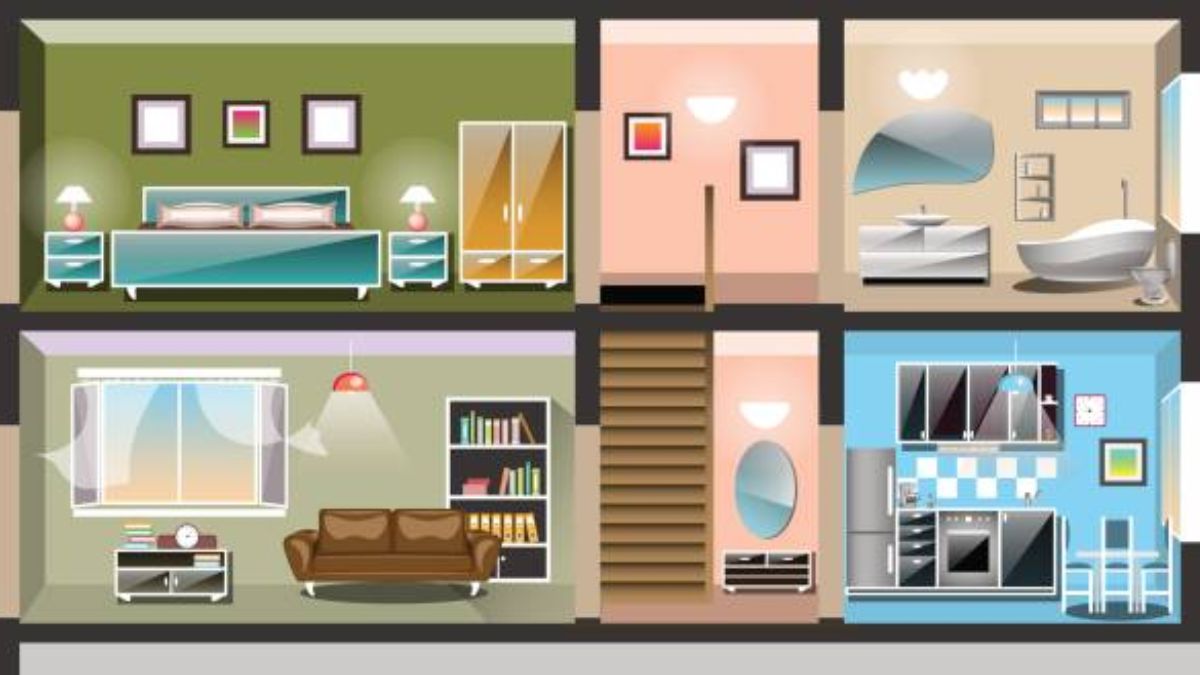 C&aacute;ch bố tr&iacute; c&aacute;c ph&ograve;ng trong nh&agrave; 2 tầng th&ocirc;ng thường