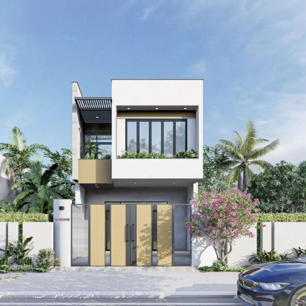 Mẫu nh&agrave; m&aacute;i bằng 2 tầng 1