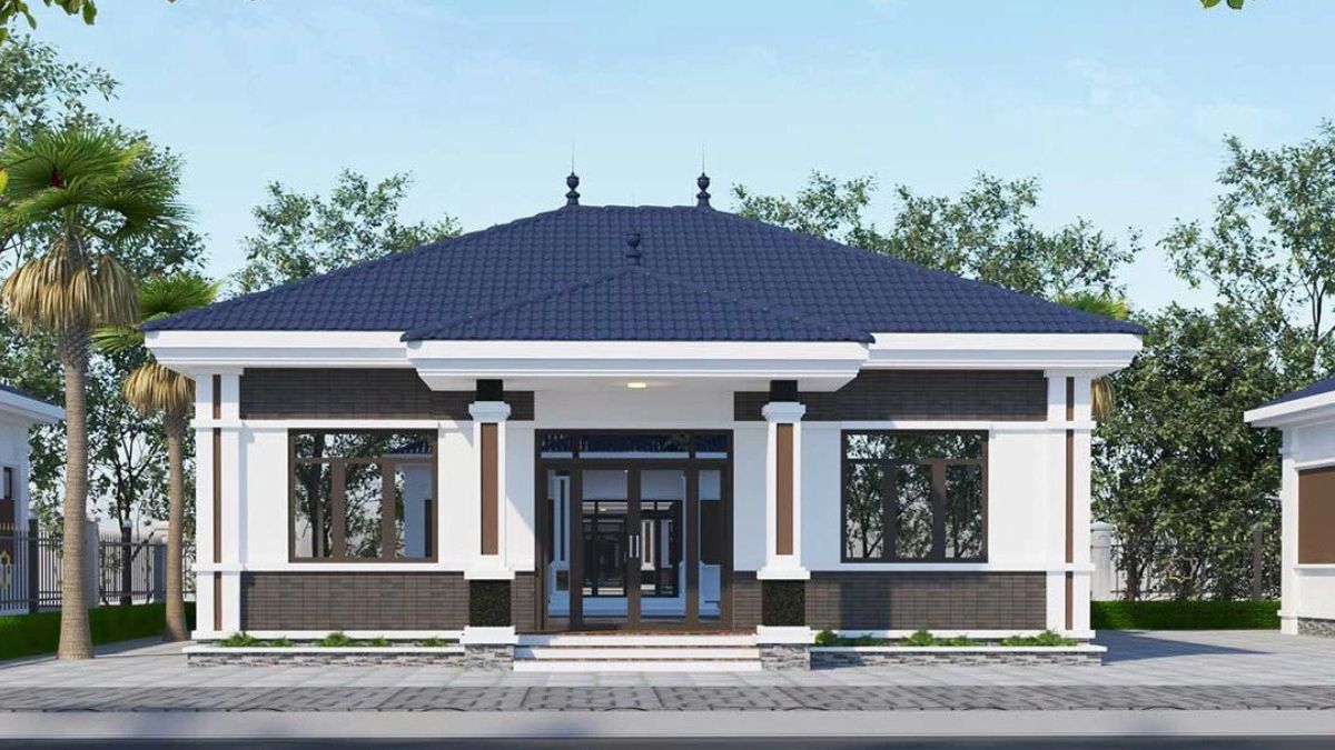 Nh&agrave; 3 gian hiện đại c&oacute; đường n&eacute;t tối giản hơn trong thiết kế