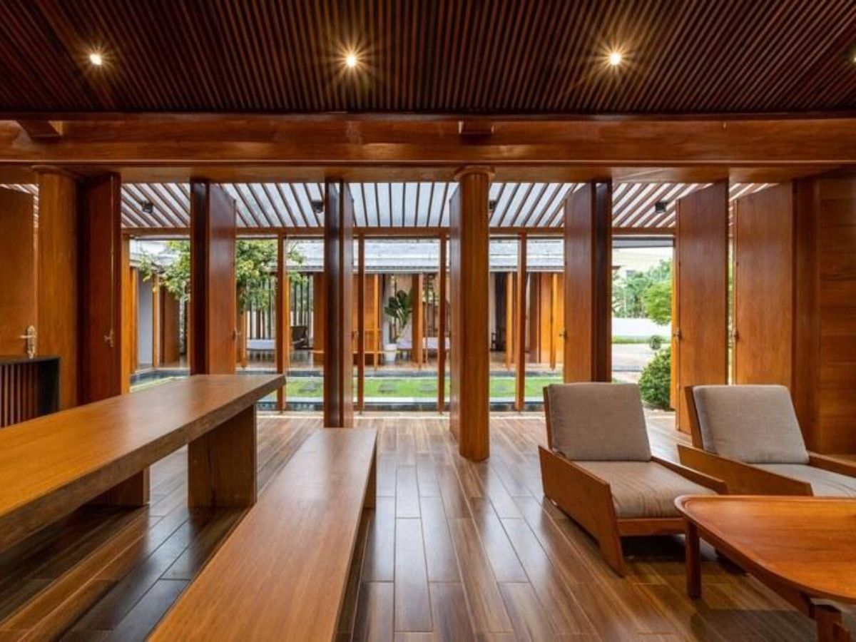 Nội thất c&aacute;ch t&acirc;n c&ugrave;ng thiết kế mở th&ocirc;ng tho&aacute;ng của nh&agrave; 3 gian hiện đại