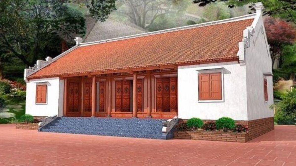 Mẫu thiết kế nh&agrave; 3 gian 2 ch&aacute;i