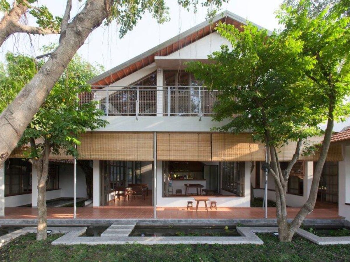 Mẫu nh&agrave; 3 gian 2 ch&aacute;i hiện đại với thiết kế mở thoải m&aacute;i, tho&aacute;ng đ&atilde;ng
