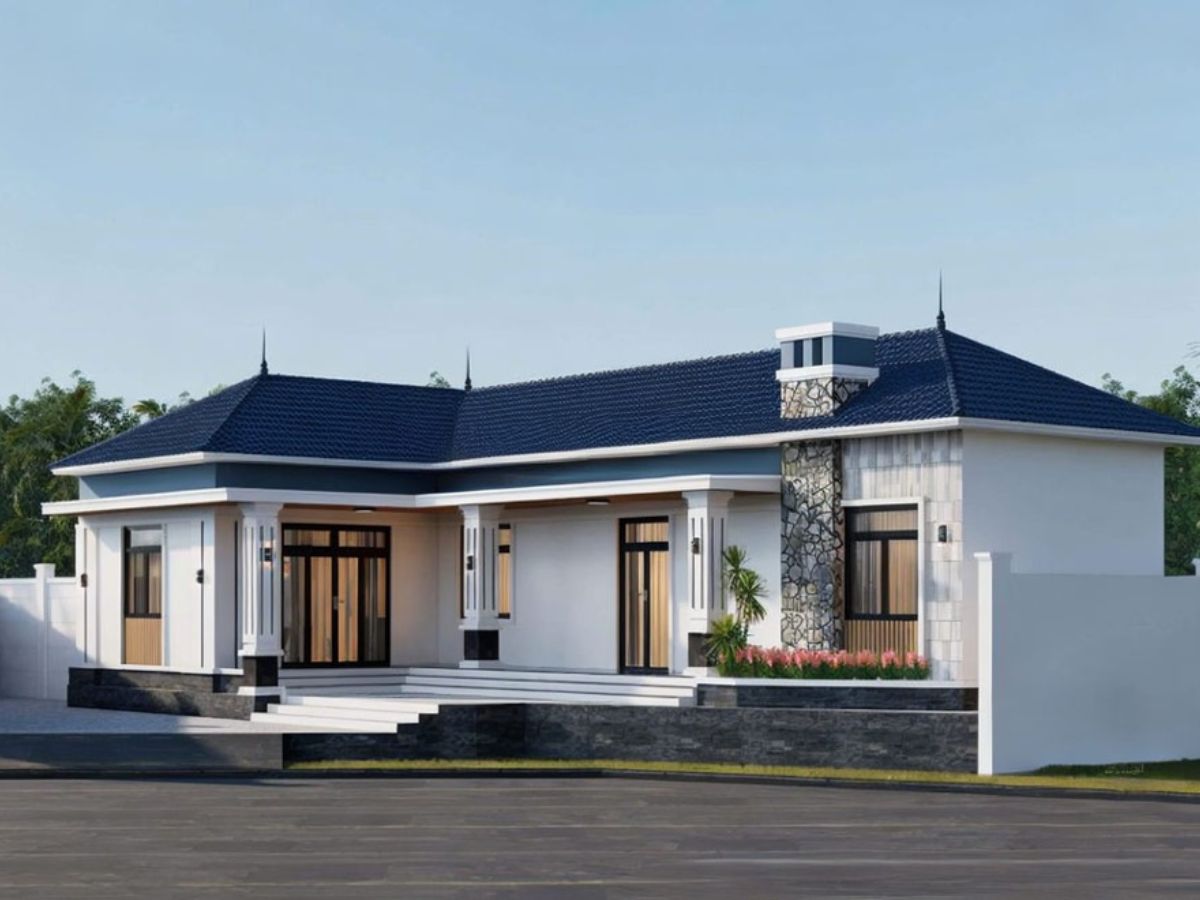 Mẫu nh&agrave; 3 gian 1 tầng 1