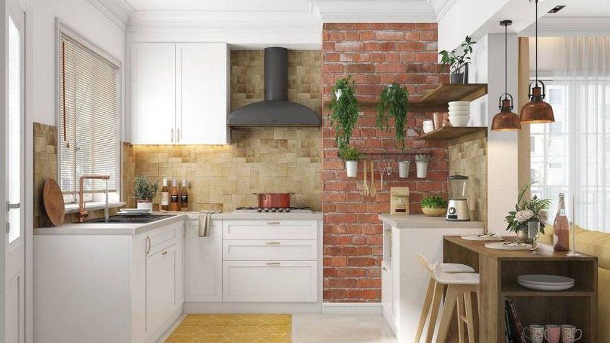 Mẫu thiết kế nh&agrave; bếp ở qu&ecirc; diện t&iacute;ch nhỏ 1