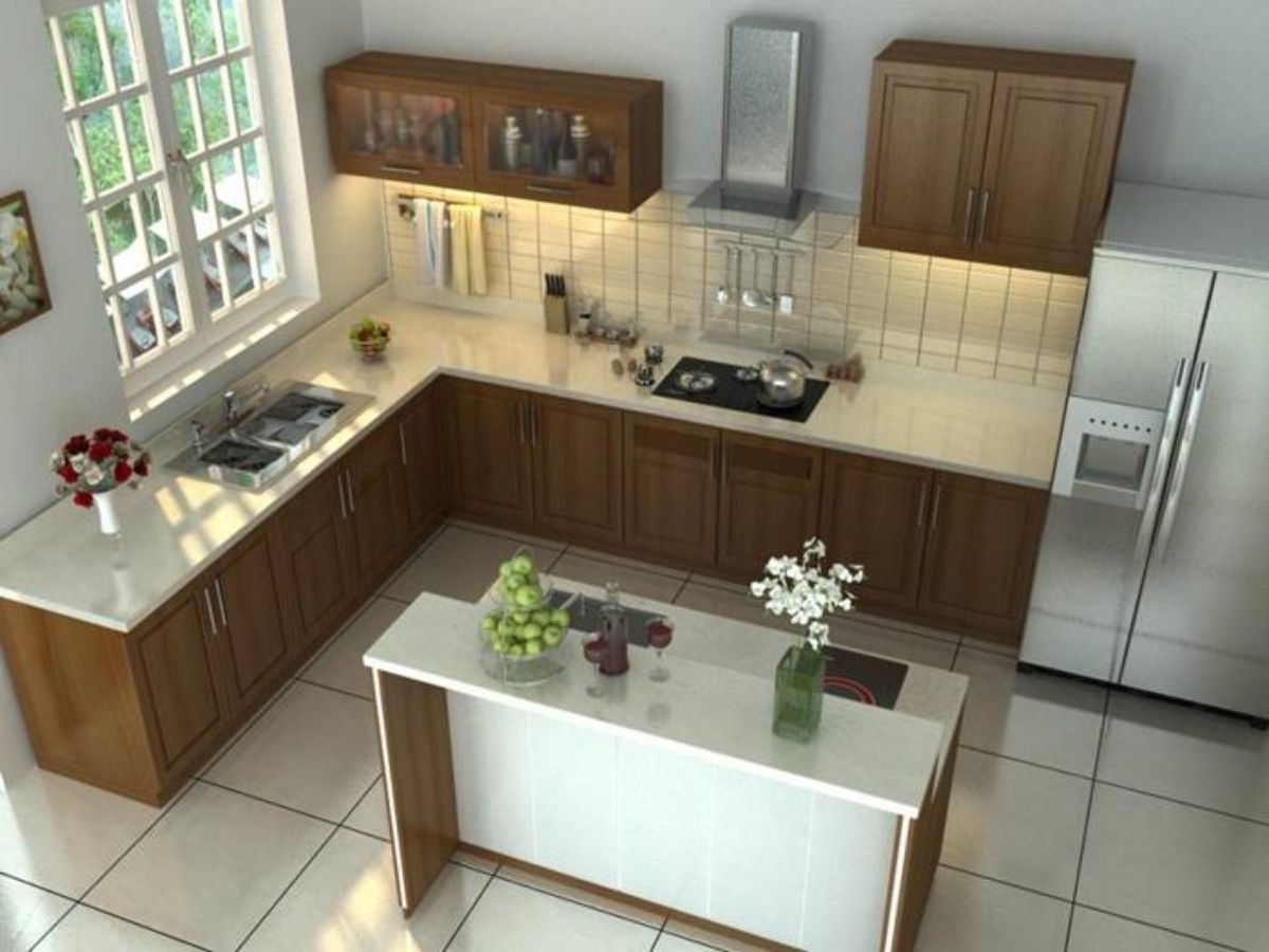 Sắp xếp nh&agrave; bếp n&ocirc;ng th&ocirc;n với nhiều tiện nghi một c&aacute;ch khoa học để tối ưu trải nghiệm nấu nướng