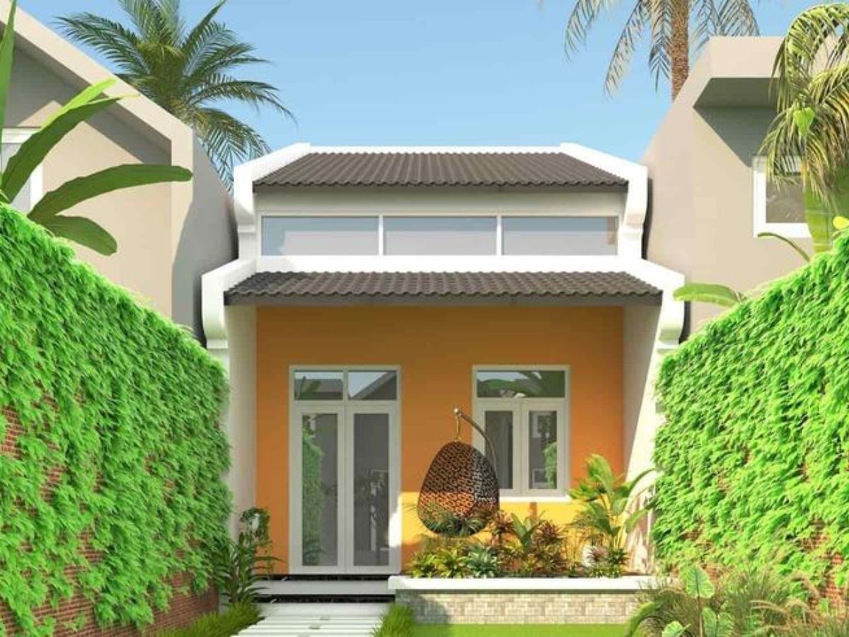Mẫu nh&agrave; cấp 4 5x20 m&aacute;i t&ocirc;n gọn g&agrave;ng, tiện nghi