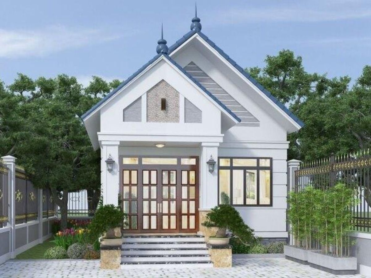 Nh&agrave; cấp 4 đẹp 5x20 2 ph&ograve;ng ngủ kết hợp m&aacute;i Th&aacute;i