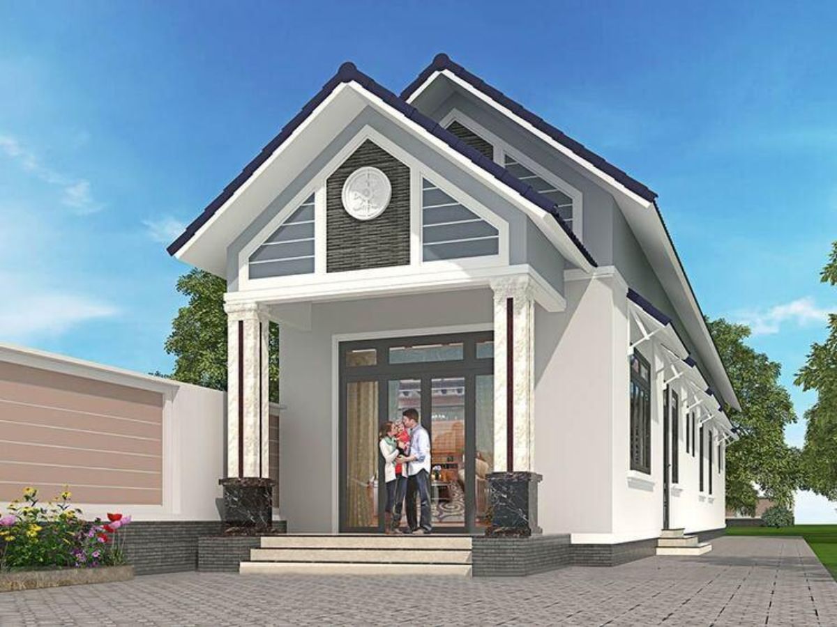 Mẫu nh&agrave; cấp 4 đẹp 5x20 3 ph&ograve;ng ngủ
