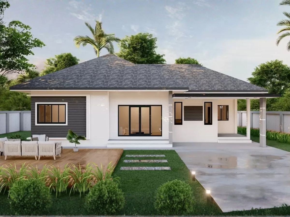 Nh&agrave; cấp 4 c&oacute; s&acirc;n vườn gi&uacute;p kh&ocirc;ng gian th&ecirc;m trong l&agrave;nh, tho&aacute;ng đ&atilde;ng