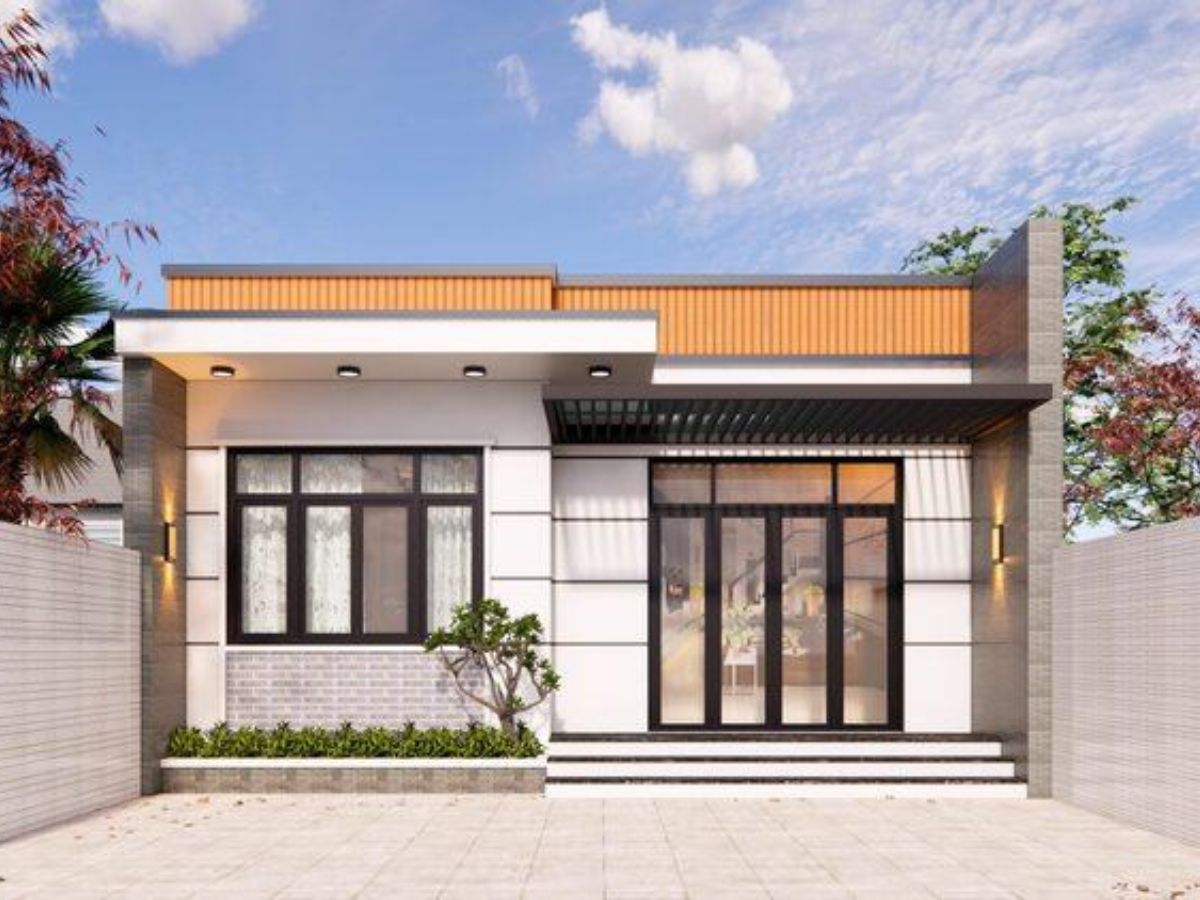 Mẫu nh&agrave; cấp 4 n&ocirc;ng th&ocirc;n m&aacute;i bằng