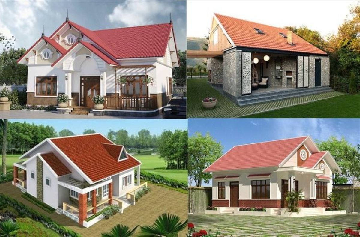 Mẫu nh&agrave; cấp 4 n&ocirc;ng th&ocirc;n m&aacute;i ng&oacute;i