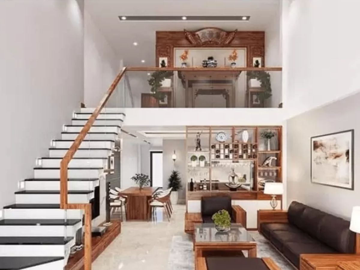 Tận dụng g&aacute;c lửng để l&agrave;m ph&ograve;ng thờ