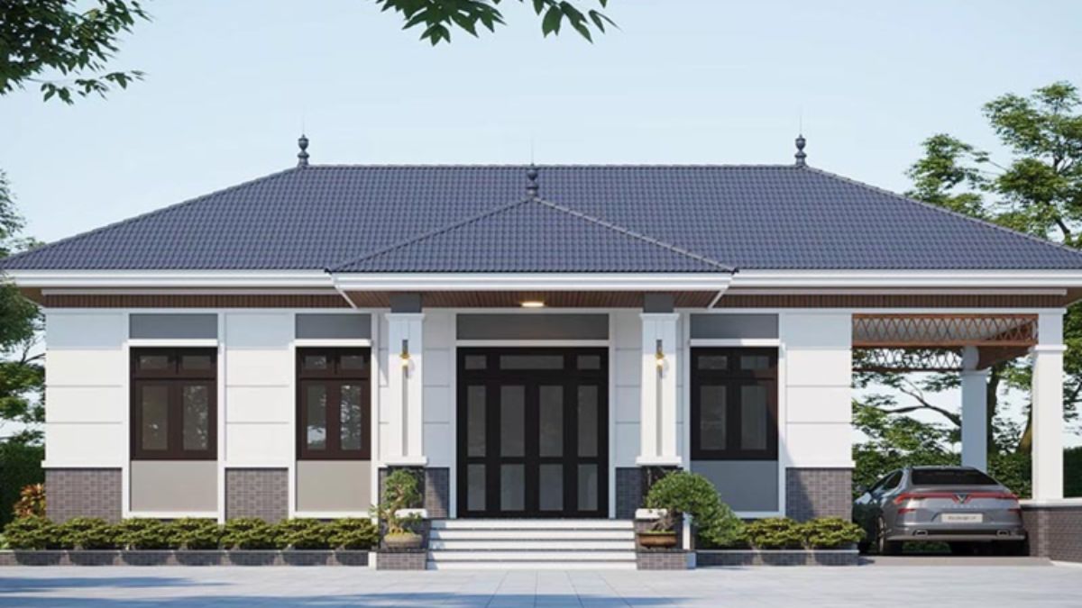 Mẫu nh&agrave; ngang cấp 4 n&ocirc;ng th&ocirc;n