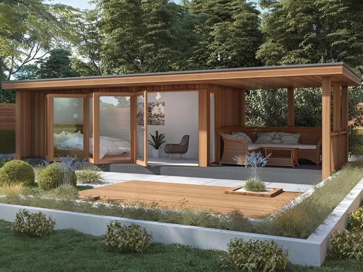 Mẫu nh&agrave; vườn cấp 4 phong c&aacute;ch Bungalow