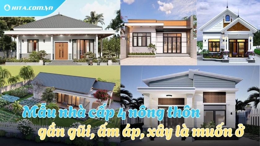 30+ mẫu nhà cấp 4 nông thôn bền đẹp, tiết kiệm chi phí