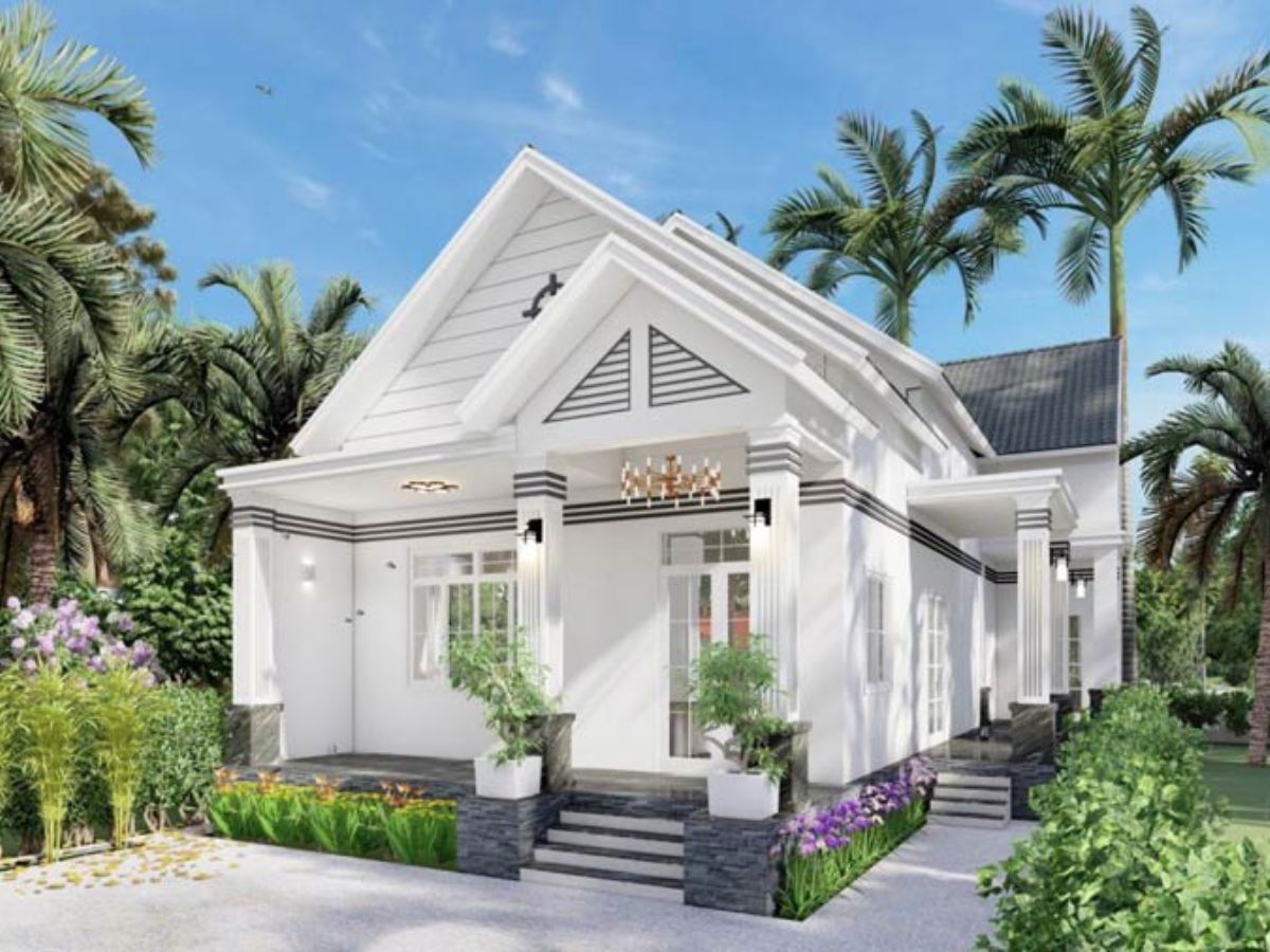 Mẫu nh&agrave; chữ L cấp 4 theo xu hướng hiện đại, tiện nghi