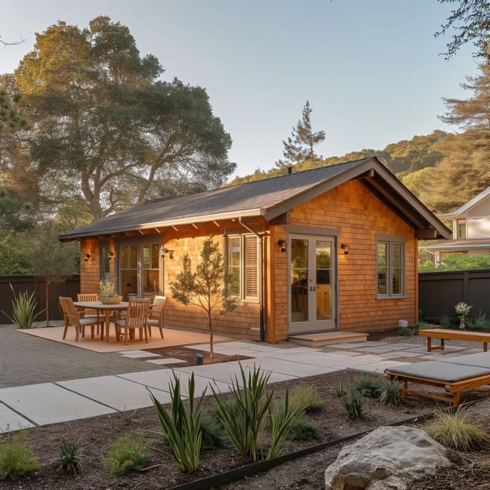 Mẫu nh&agrave; gỗ homestay c&oacute; kh&ocirc;ng gian mở v&agrave; kết nối trực tiếp với s&acirc;n vườn