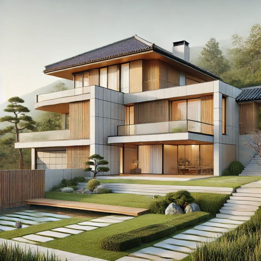 Mẫu nh&agrave; k&iacute;nh 2 tầng đẹp phong c&aacute;ch Zen từ Nhật Bản