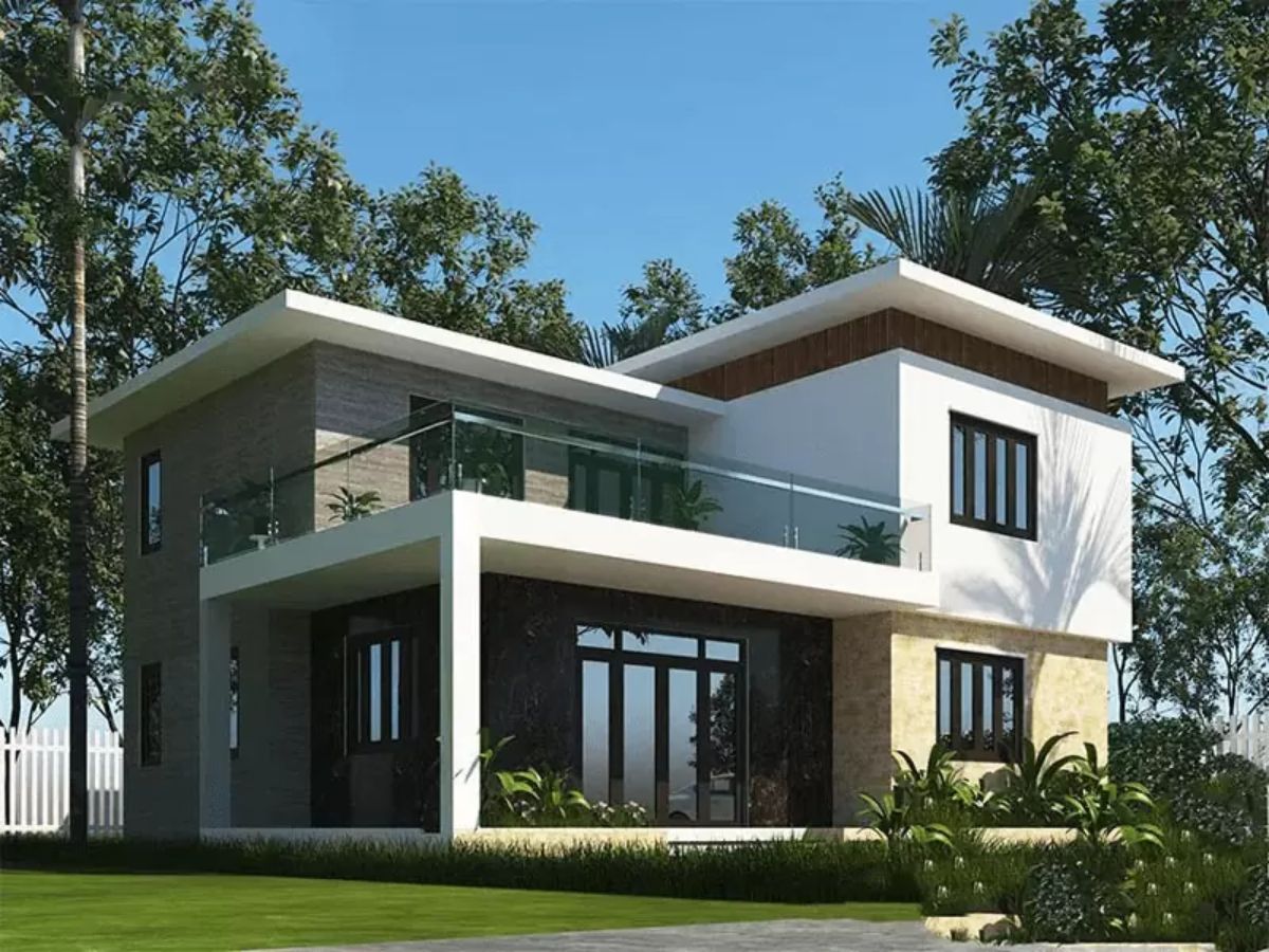 Mẫu nh&agrave; ống đẹp m&aacute;i bằng