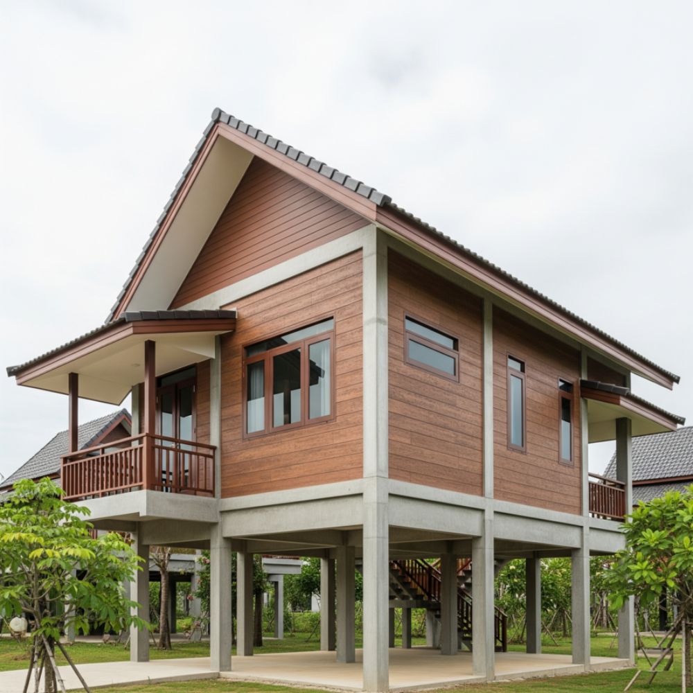 Nh&agrave; s&agrave;n b&ecirc; t&ocirc;ng giả gỗ đẹp