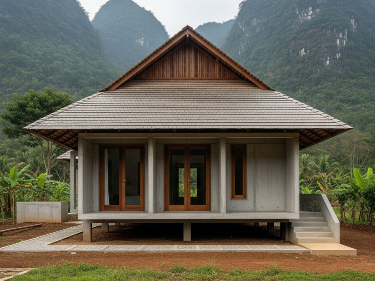 Nh&agrave; s&agrave;n b&ecirc; t&ocirc;ng 3 gian