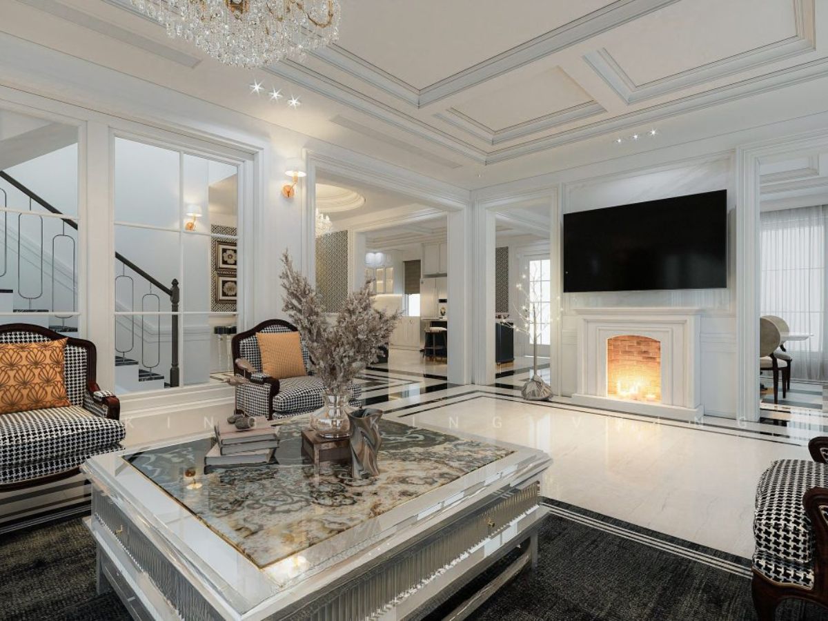 Nội thất biệt thự t&acirc;n cổ điển