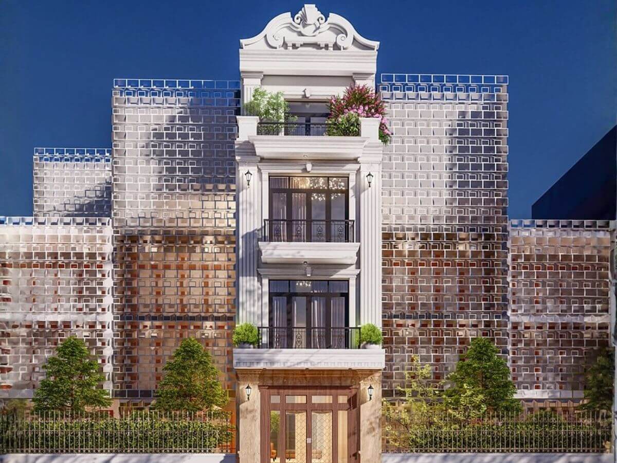 Mẫu nh&agrave; t&acirc;n cổ điển 4 tầng 1