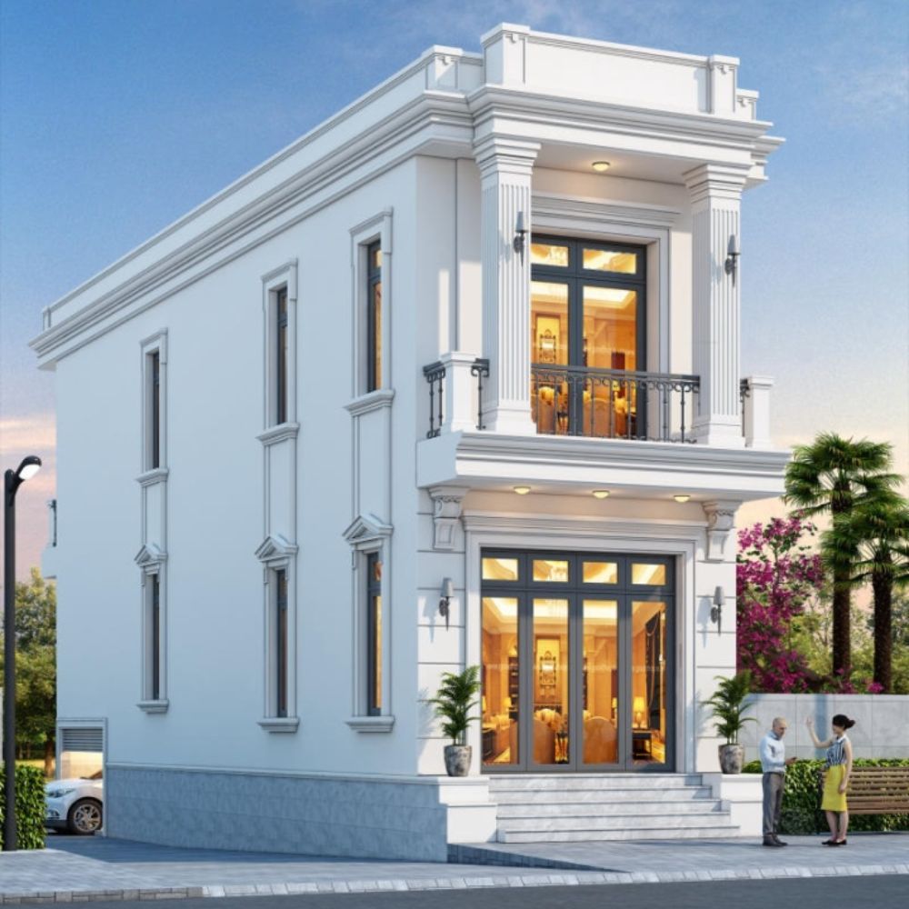 Mẫu nh&agrave; t&acirc;n cổ điển m&aacute;i bằng 2