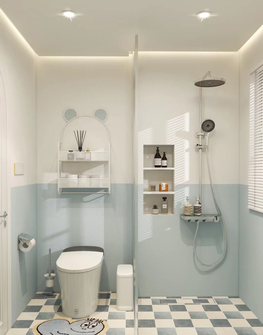 Ý tưởng các mẫu nhà vệ sinh nhỏ đẹp màu sắc tối giản